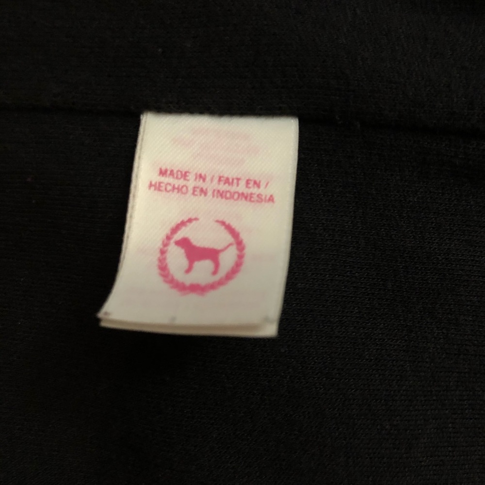 EUC Reversible LE VS Pink Hooded Sweater Black Fur - Picture 6 of 7